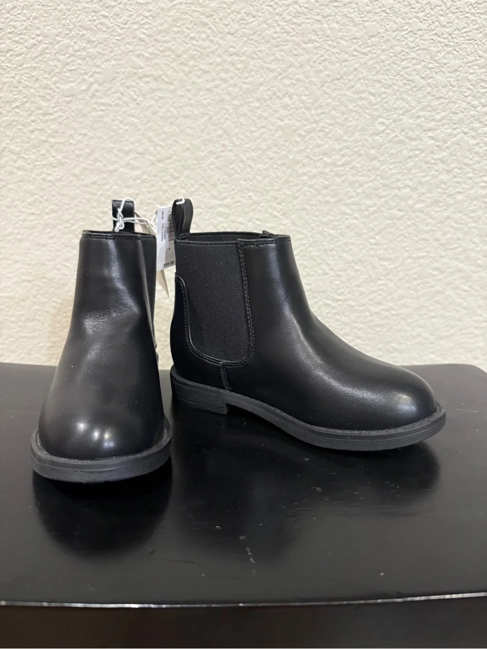 🆕 Gap Black Faux Leather Slip-on Chelsea Boots, 9C